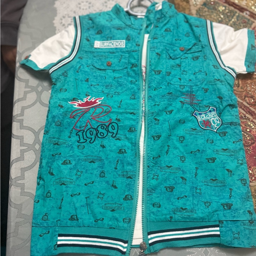 Kids Turquoise Graphic Shirt